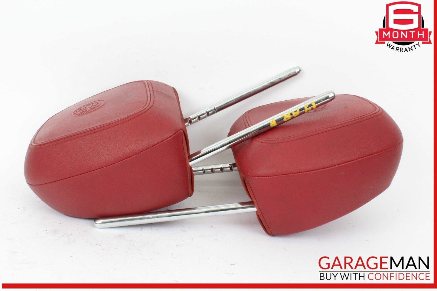 17-22 Alfa Romeo Giulia Front Left and Right Side Seat Headrest Head Rest Red