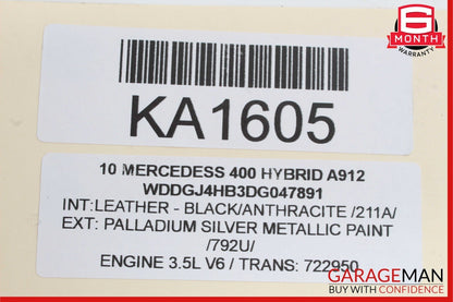 07-13 Mercedes S400 S600 S63 AMG Trunk Locking Hydraulic Pull Down Pump Assembly