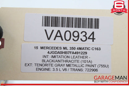 12-19 Mercedes W166 ML350 4MATIC Overhead Dome Light Lamp Gray 1669068500 OEM