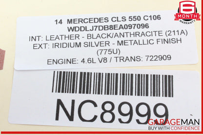 12-14 Mercedes W218 CLS550 Front Left Side Exterior Door Handle Keyless Go OEM