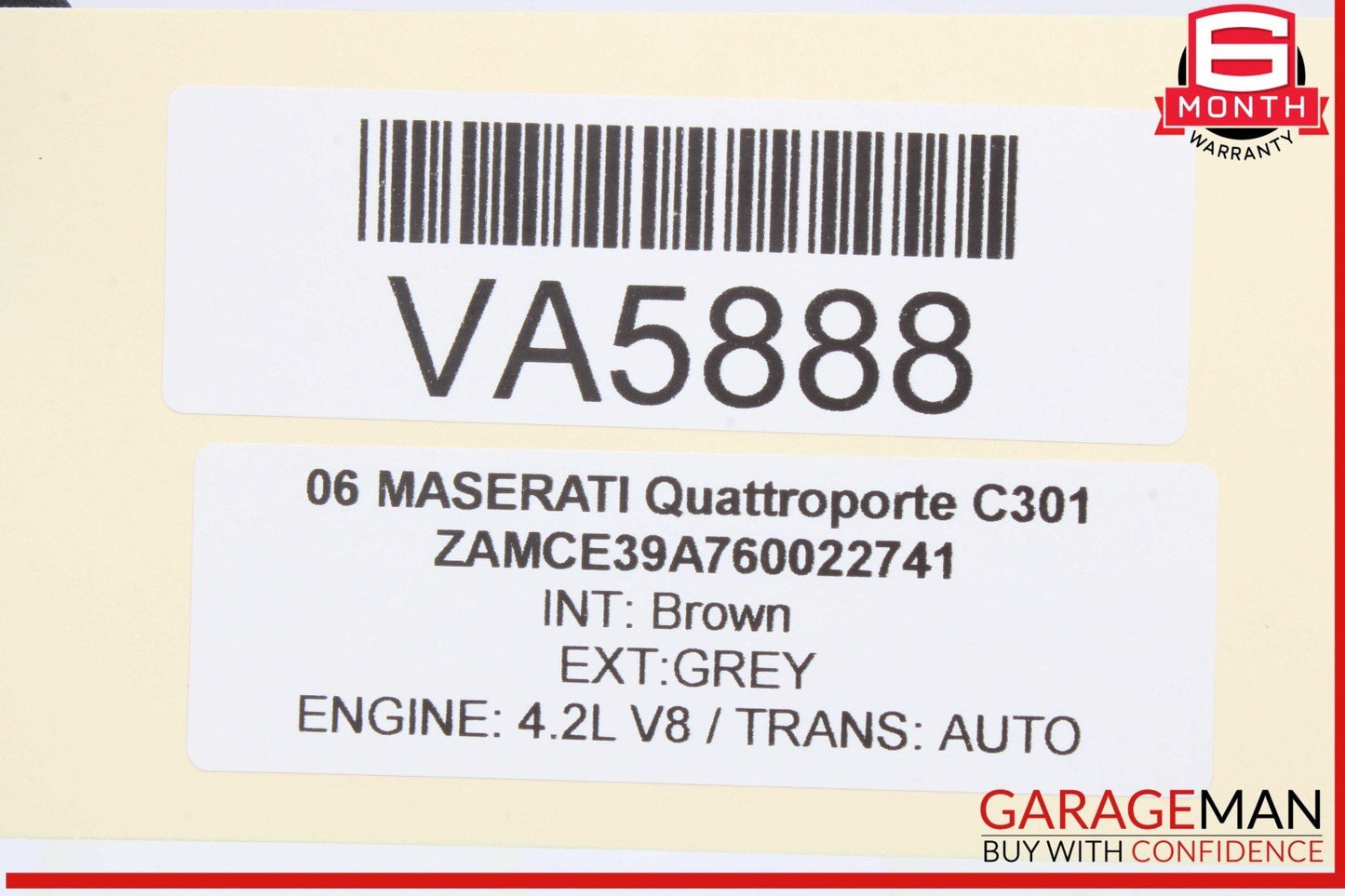 03-08 Maserati Quattroporte M139 Roof Control Module OPT 229906 OEM