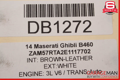 14-17 Maserati Ghibli S Front Diff Differential Axle Carrier 06700326720
