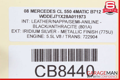 07-10 Mercedes W216 CL550 CL600 CL65 AMG Interior Upper Rear View Mirror OEM