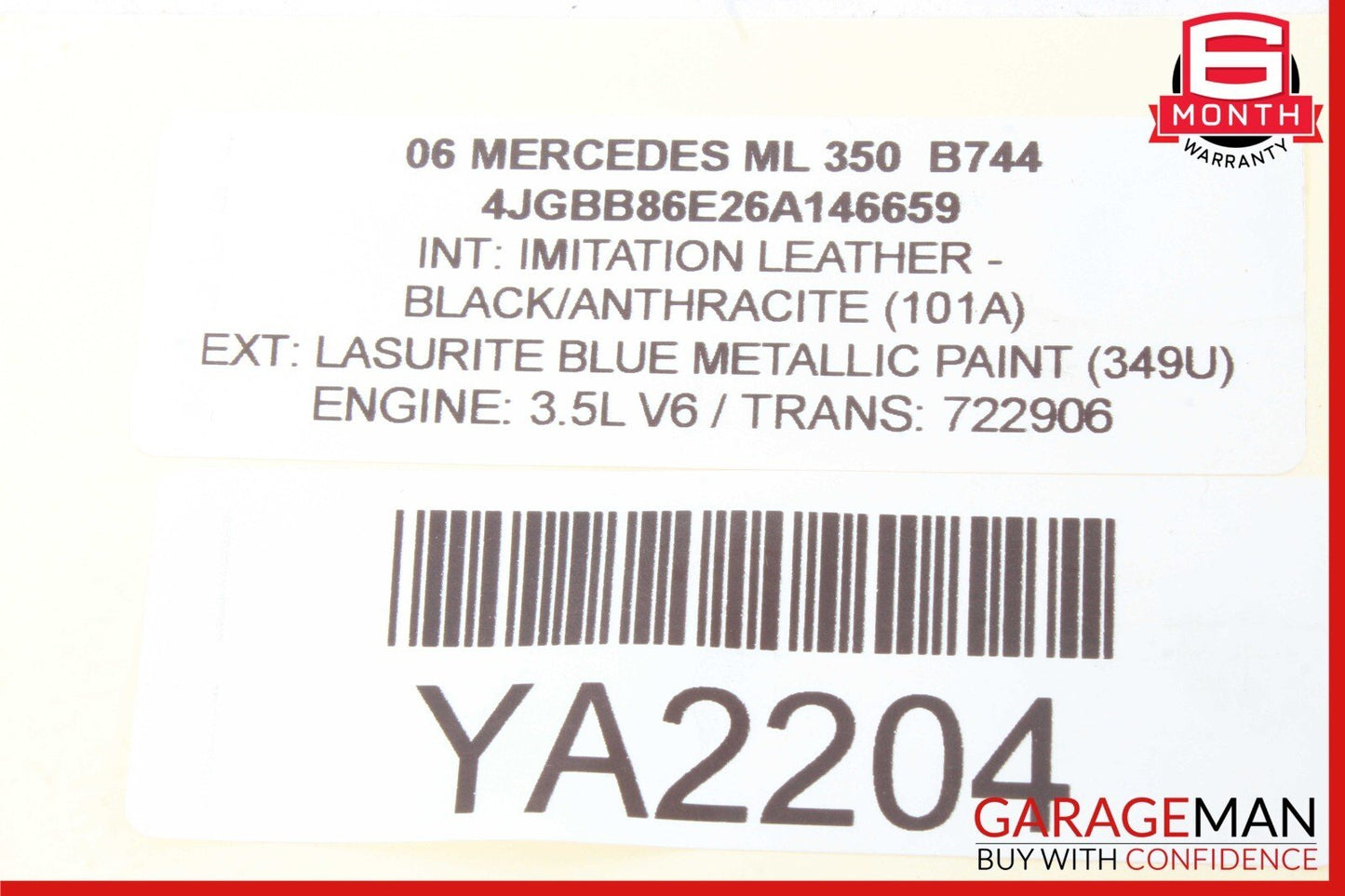 06-13 Mercedes W164 ML350 R350 Rear Glass Windshield Wiper Motor Unit Valeo OEM