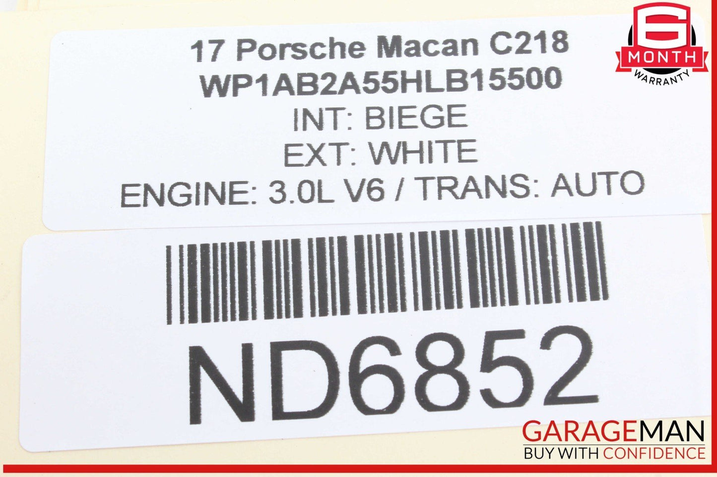 15-18 Porsche Macan 95B Park Assist Aid Control Module Unit 95B919475L OEM