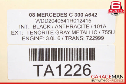08-14 Mercedes W204 C300 C63 Sunroof Sun Roof Glass Track Rail Motor Assembly