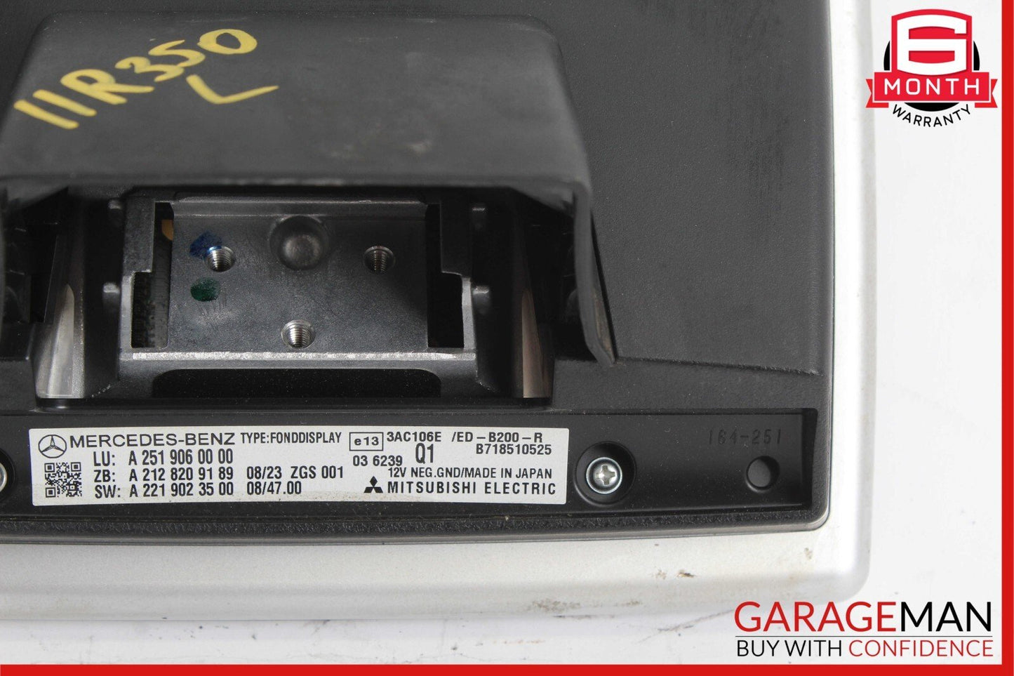 09-13 Mercedes X164 GL450 Left or Right Side Headrest Screen Monitor Display OEM