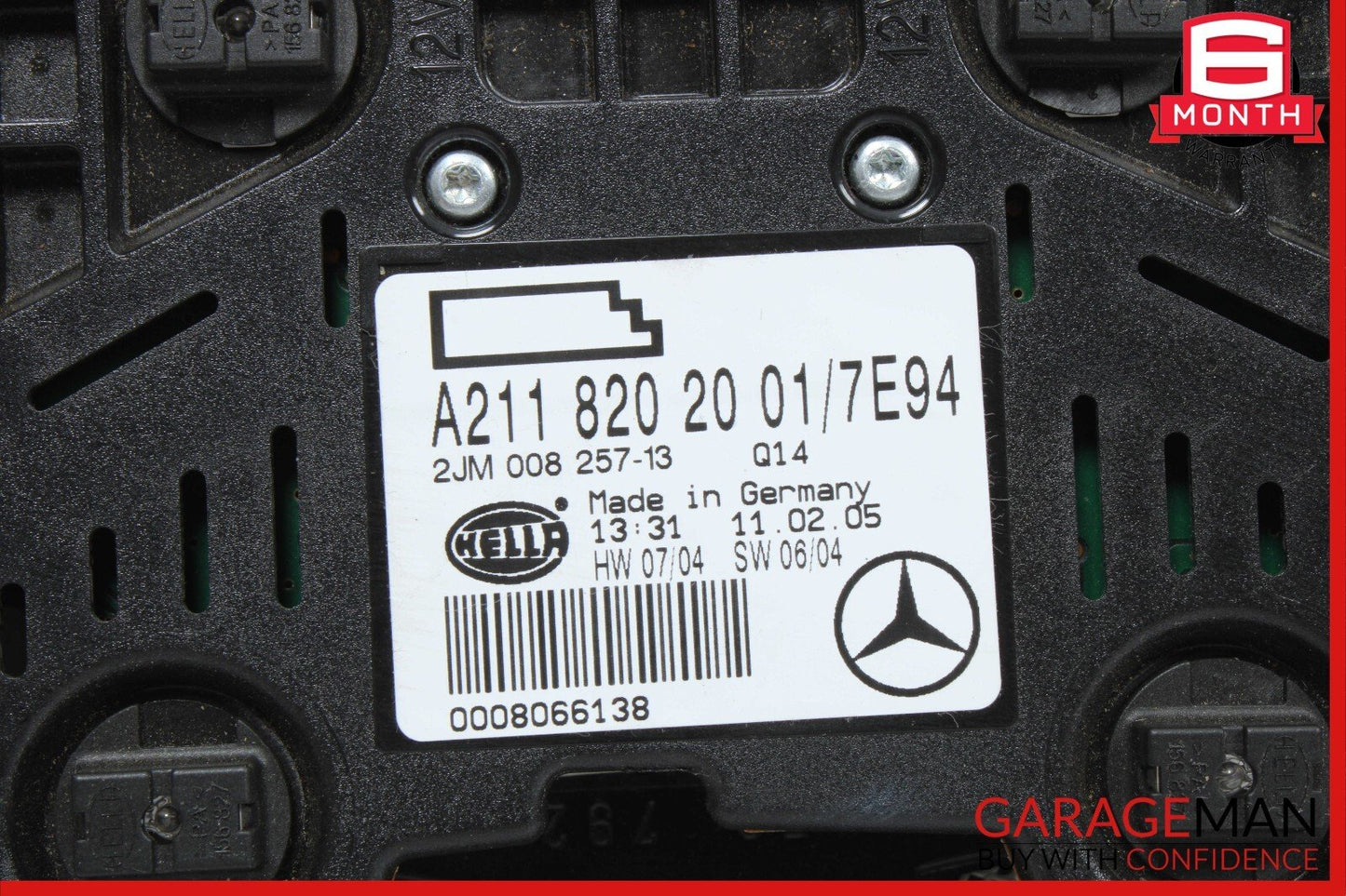 03-11 Mercedes W219 CLS500 E350 Rear Overhead Dome Light Gray 2118202001 OEM