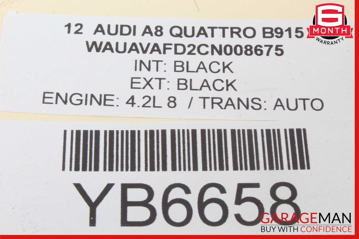12-18 Audi A8 Quattro Front Right Side Door Window Regulator Motor OEM