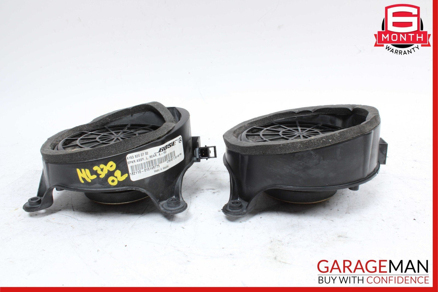 02-05 Mercedes W163 ML320 ML55 AMG Door Sound Audio Speaker Set of 2 Pc