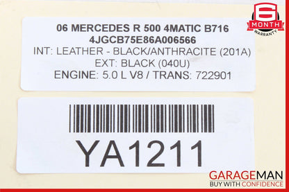 06-12 Mercedes W164 ML350 GL450 Window Regulator Motor Front Right Side OEM