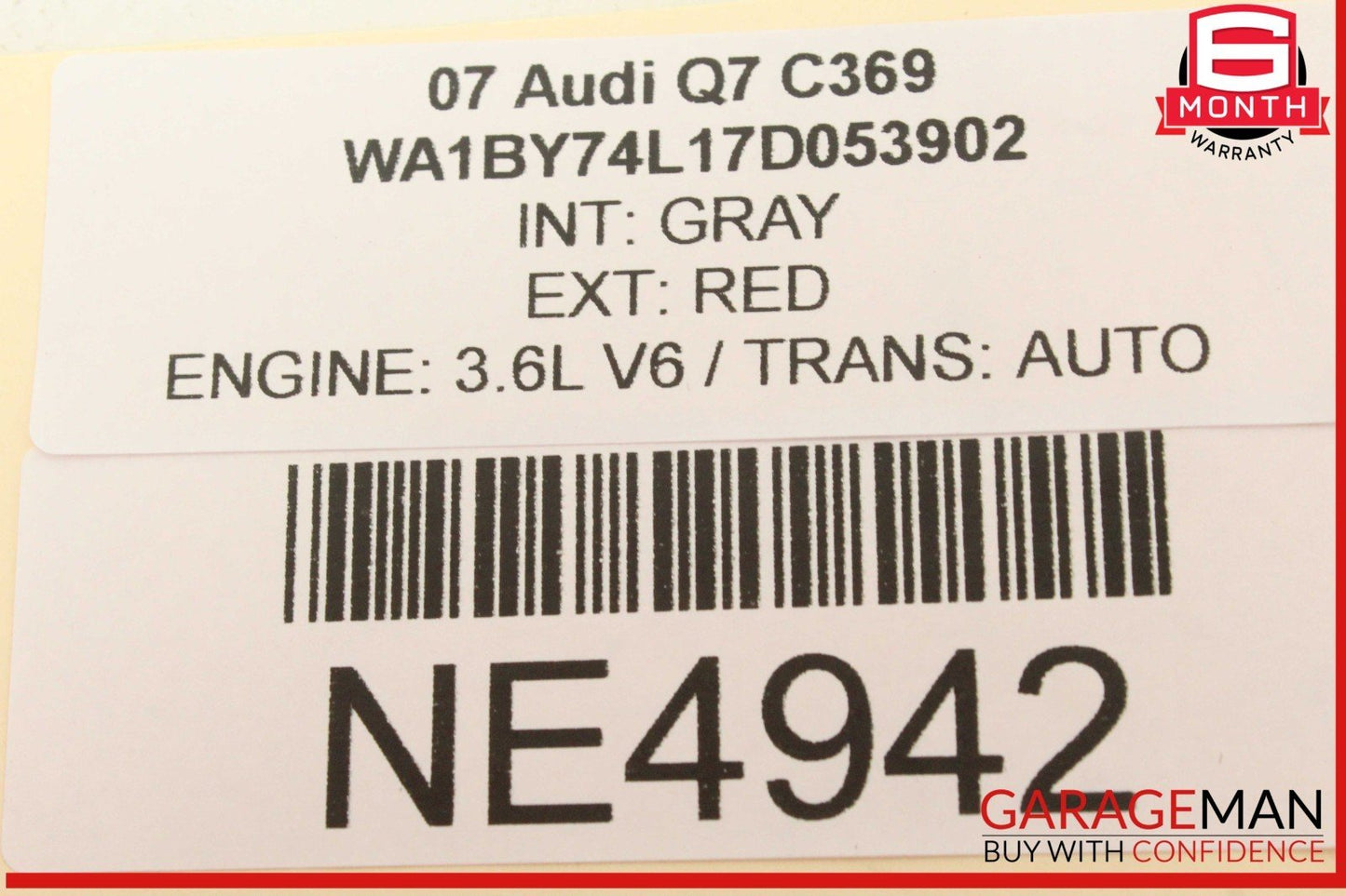 07-09 Audi Q7 Front Right Passenger Side Seat Occupant Detection Control Module