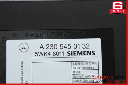 00-03 Mercedes R230 SL500 CL55 Keyless Go Entry Control Module 2305450132 OEM