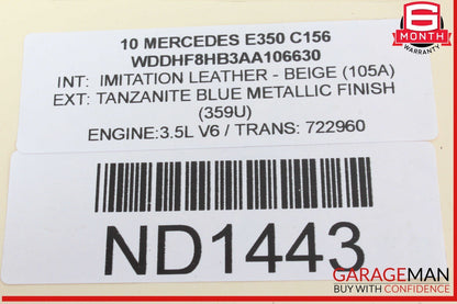 08-17 Mercedes W212 E350 C300 SLK250 Front Right Side Lower Control Arm OEM