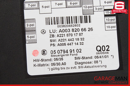 07-13 Mercedes W221 S550 S65 AMG Rear Left Or Right Side Door Control Module OEM
