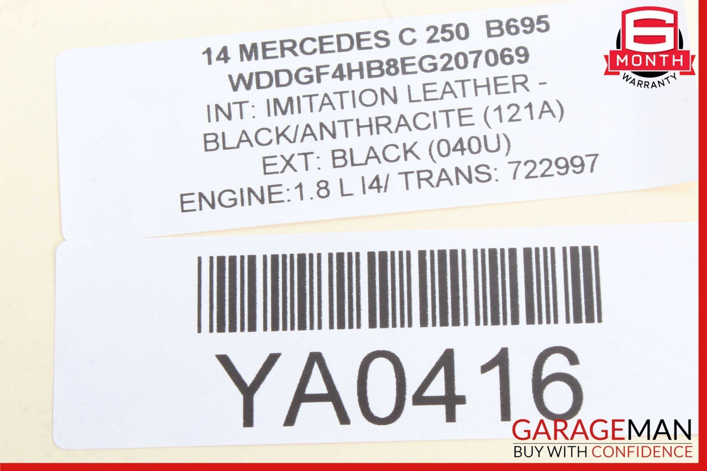 08-14 Mercedes W204 C250 Front Left Driver Side Door Window Regulator Motor OEM