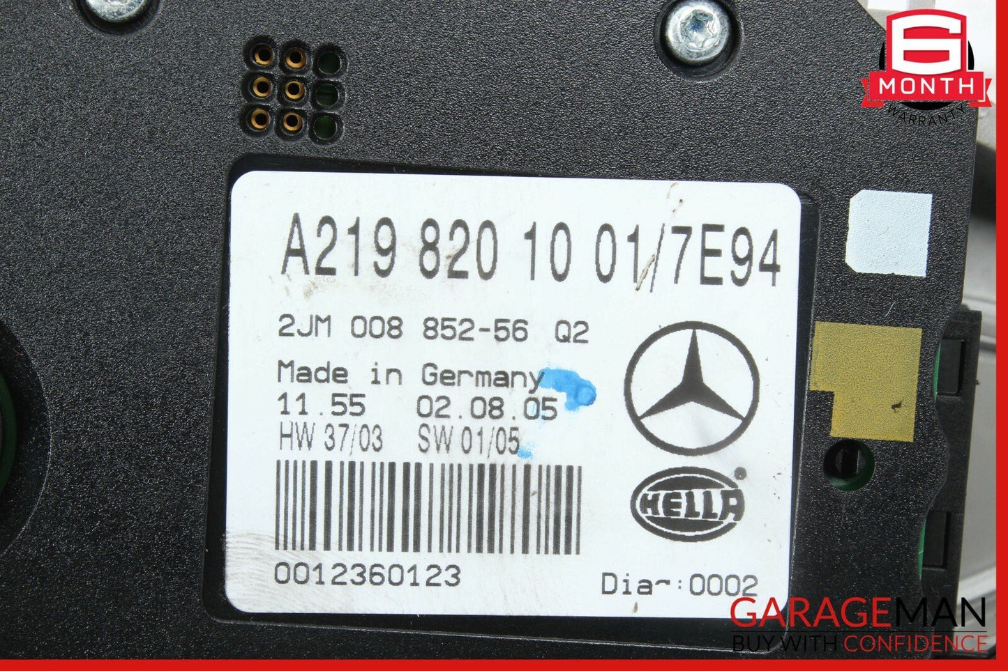 06-09 Mercedes W219 CLS500 Front Overhead Dome Light Reading Map Lamp Grey
