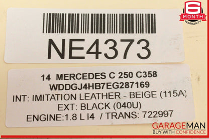 08-14 Mercedes W204 C250 Front Left Side Bumper Reinforcement Impact Bracket Bar