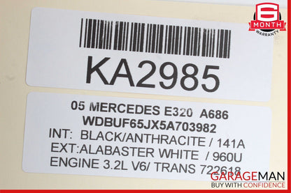 03-06 Mercedes W211 E320 E500 Rear Left Door Audio Sound Speaker OEM