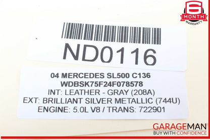 03-12 Mercedes R230 SL500 SL550 SL55 AMG Headlight Control Switch Assembly Black