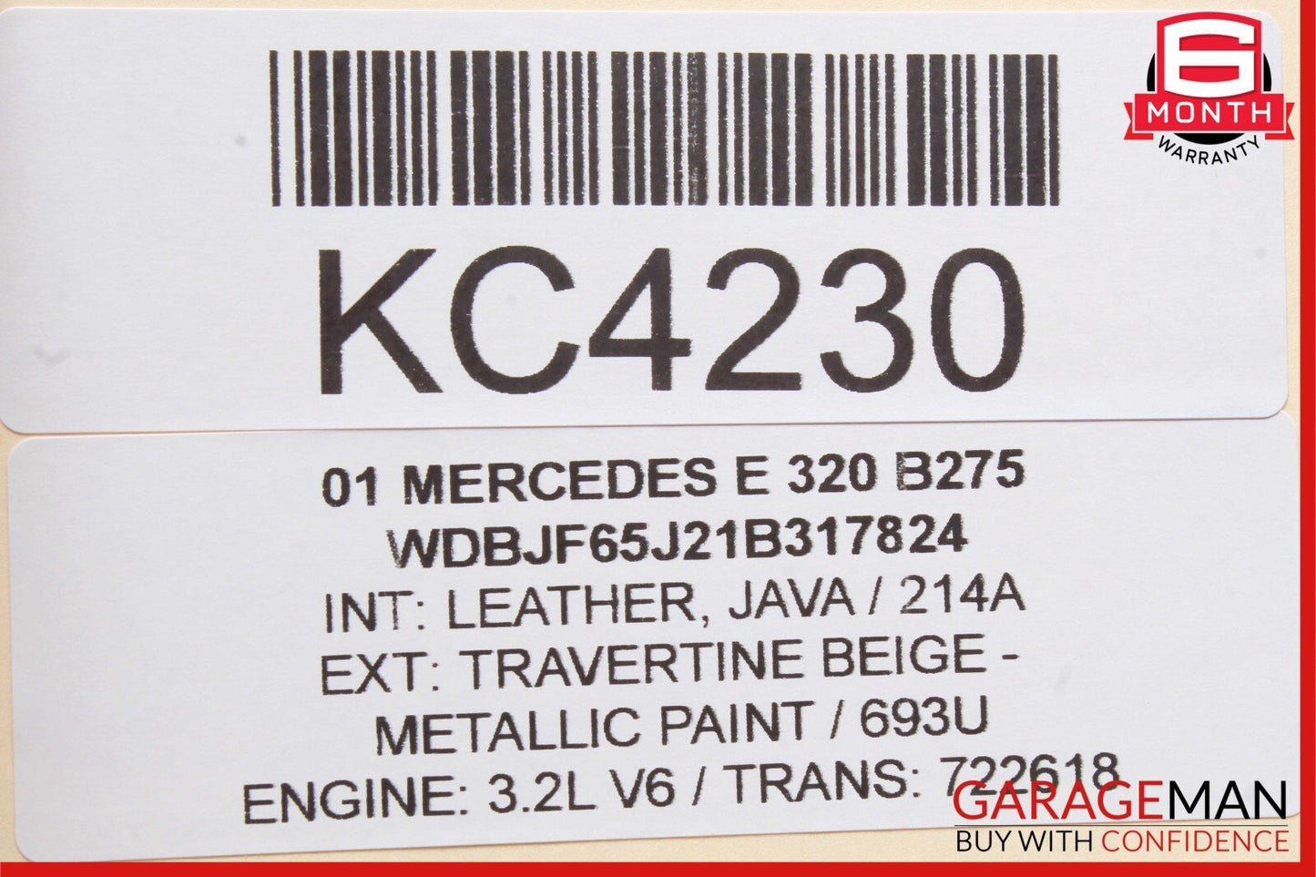 98-02 Mercedes W210 E320 Yaw Acceleration Rate Sensor 0015404517 OEM