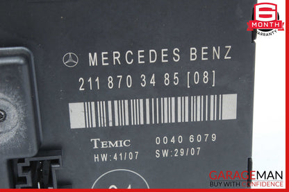 07-09 Mercedes W211 E320 E550 Rear Right Door Control Module 2118703485 OEM