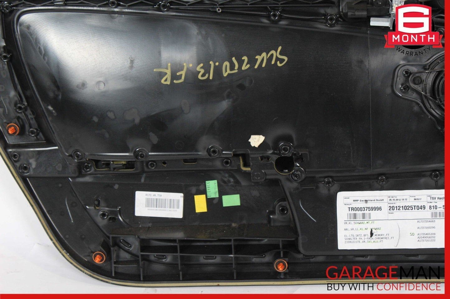 12-16 Mercedes R172 SLK200 SLK250 Front Right Interior Door Panel Assy Black