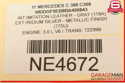 08-14 Mercedes W204 C300 Front Left Driver Side Door Control Module Unit OEM
