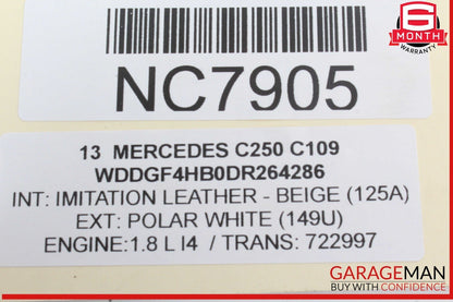08-14 Mercedes W204 C250 C300 Rear Trunk Lid Tailgate Release Open Handle OEM