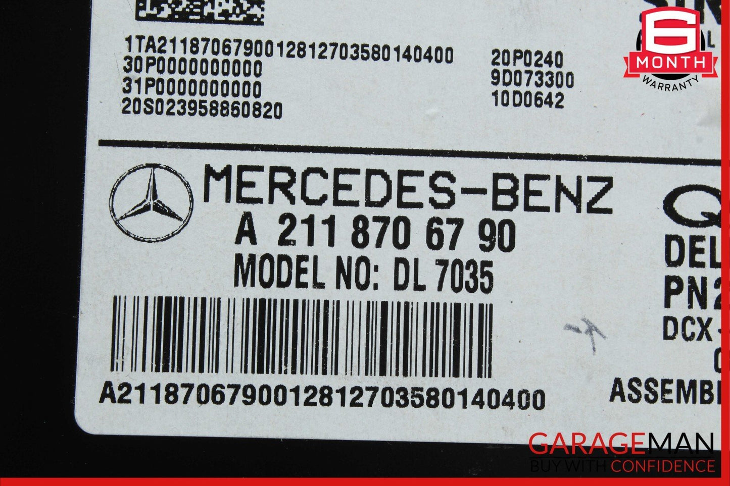 03-09 Mercedes W211 E350 CLK350 Sirius Satellite Radio Receiver 2118706709 OEM