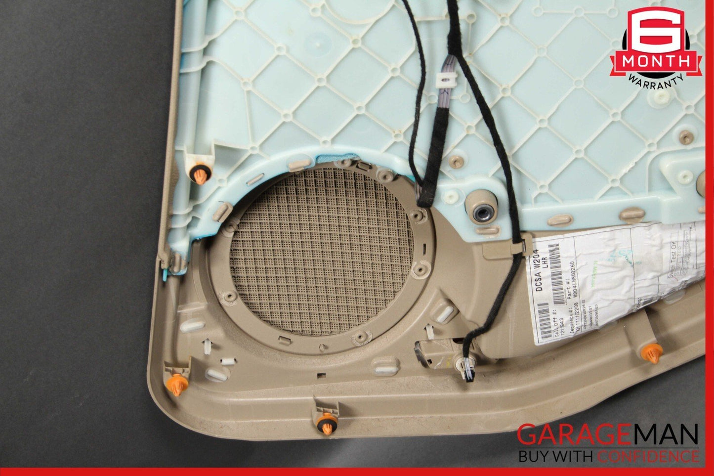 08-14 Mercedes W204 C300 C250 Rear Left Side Interior Door Panel Assembly Beige
