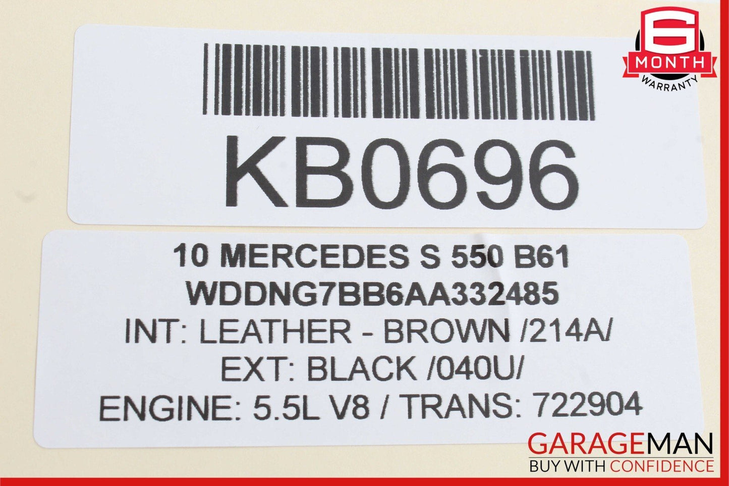 07-14 Mercedes S350 S550 CL550 Rear Trunk Lid Lock Open Unlock Release Handle