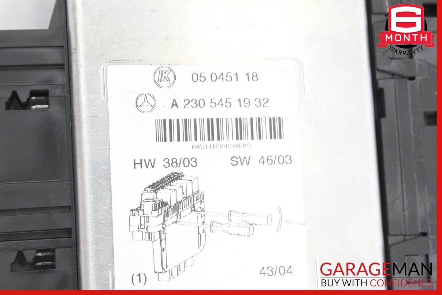 03-12 Mercedes R230 SL550 SL55 AMG Front Left SAM Fuse Box Control Module OEM