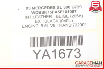 03-11 Mercedes R230 SL500 SLK300 C230 Front Left Side Foglight Fog Light Lamp