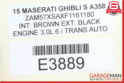 14-17 Maserati Ghibli Rear Overhead Dome Reading Light Map Lamp Module OEM