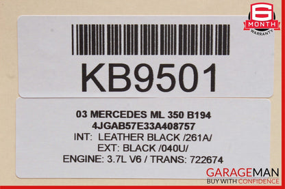 98-05 Mercedes W163 ML350 ML430 ML320 Rear AC A/C Heater Fan Motor Blower OEM