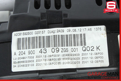 12-14 Mercedes W204 C250 C300 C350 Speedometer Odometer Instrument Cluster Gauge