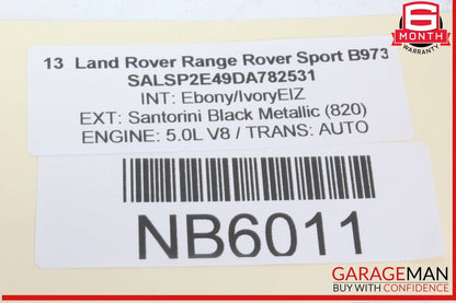 10-13 Land Rover Range Rover Sport Front Right Passenger Side Seat Belt Seatbelt