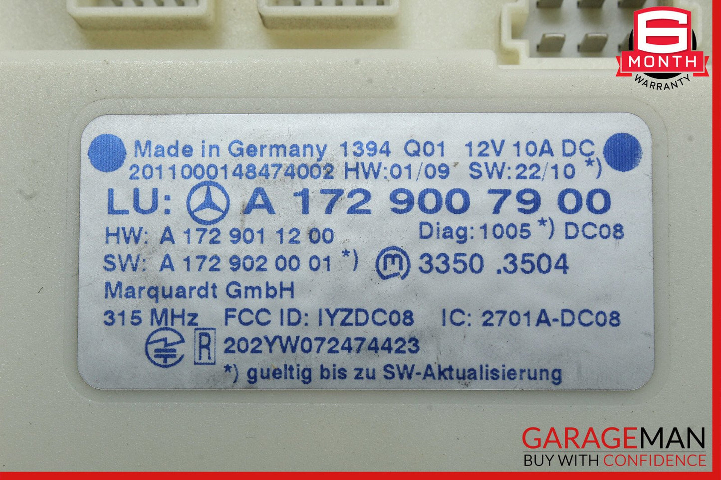 10-15 Mercedes C250 CLS550 E350 Keyless Go Entry Control Module Unit