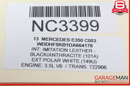 10-13 Mercedes W212 E350 E400 Rear Left Side Inner Tail Light Taillight Lamp