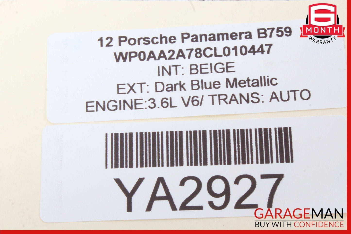 10-16 Porsche Panamera 970 Front Inner Center Left Side Dash AC Vent Trim Grill
