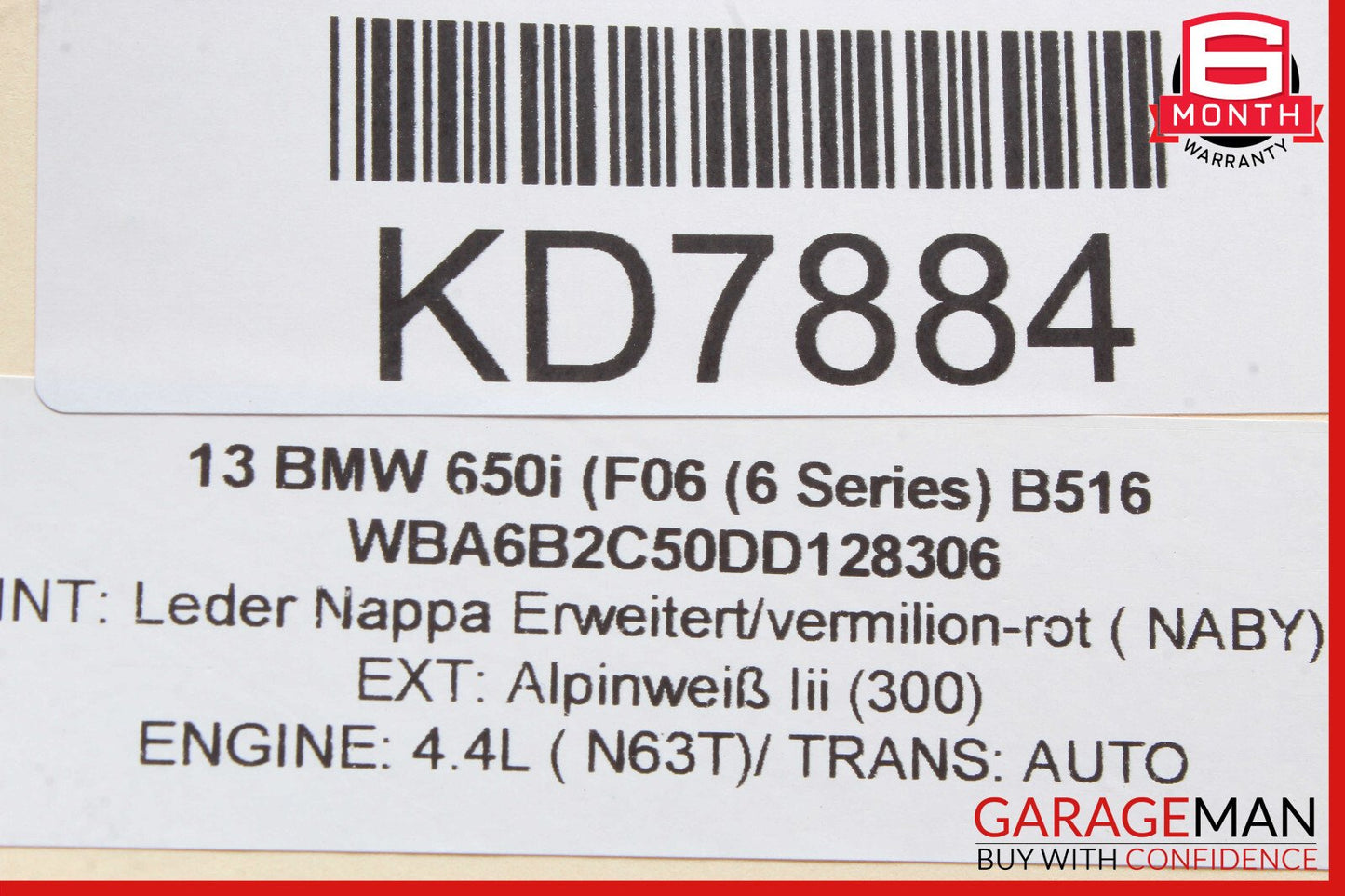 13-19 BMW 650i F06 Rear Right Blind Spot Sensor Module OEM