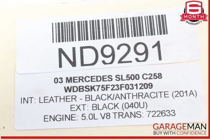00-08 Mercedes R230 SL500 ABC Pressure Relief Valve Hydraulic Suspension OEM