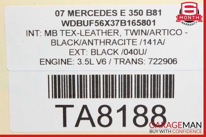 03-09 Mercedes W211 E350 E500 E550 Rear Right Door Control Module Unit OEM