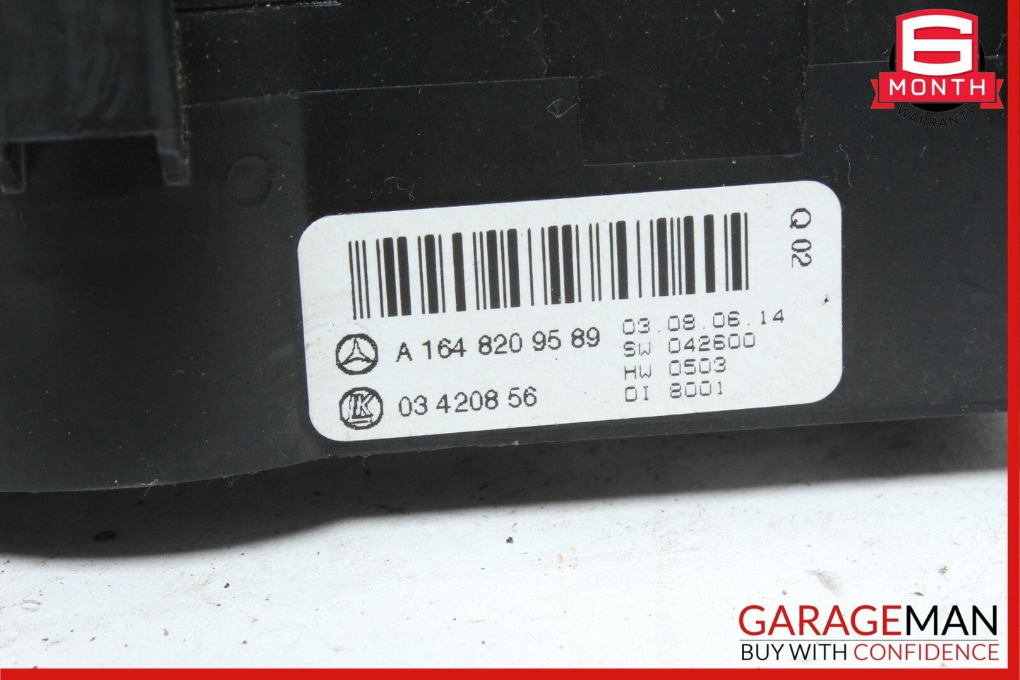 06-12 Mercedes GL550 GL450 ML350 Rear AC A/C Heater Climate Control Switch