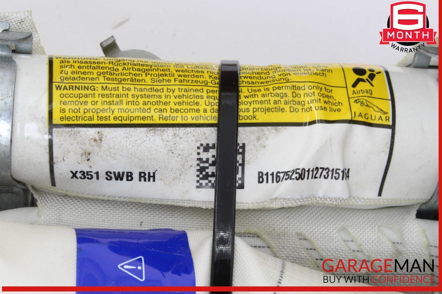 10-17 Jaguar XJ Right Passenge Side Roof Curtain Airbag Air Bag AW9314K159AC OEM