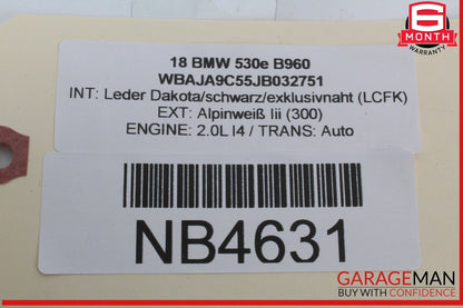 18 BMW 530E Owner's Owners Operating Manual OEM