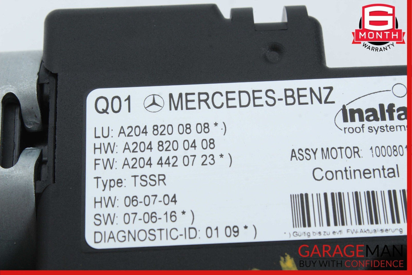 08-15 Mercedes X204 GLK350 C250 C350 Panoramic Sunroof Sun Roof Motor Unit OEM