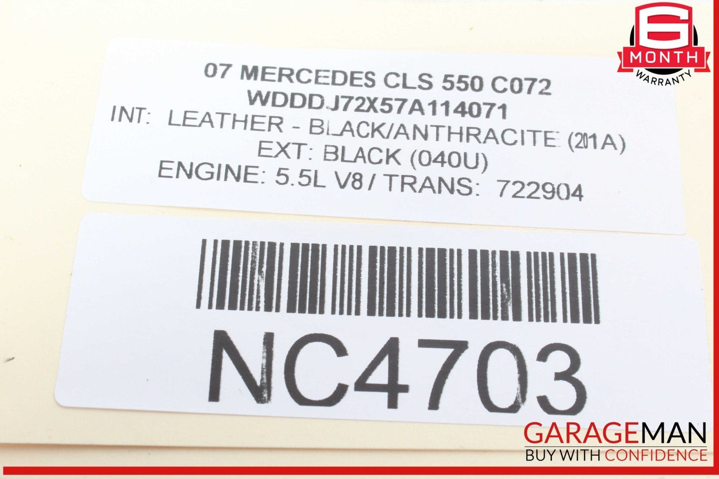 03-09 Mercedes W219 CLS550 E500 Hazard Switch Control Panel 2116800552 OEM