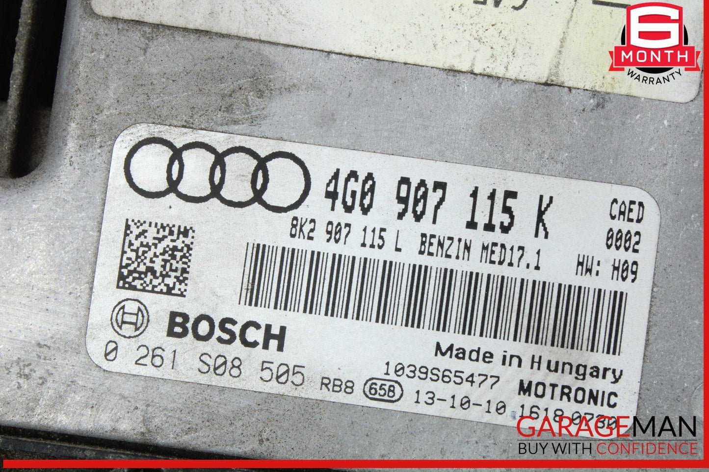 14-16 Audi A6 Engine Computer Control Module Unit ECU ECM 4G0907115K OEM